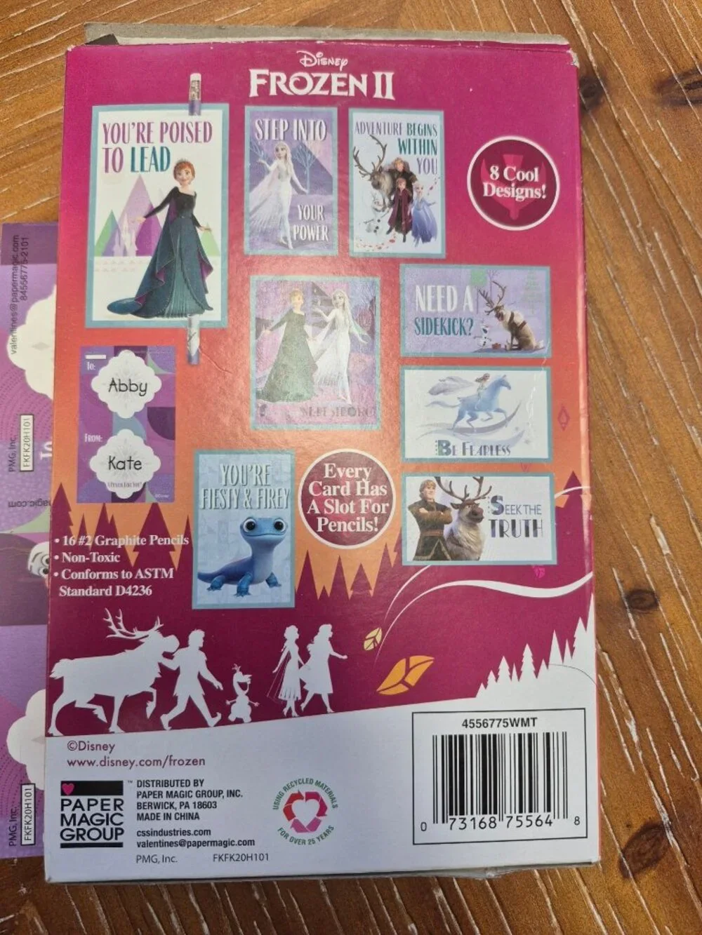 Disney Frozen II Valentines & Pencils Set 16 Count Ages 3+